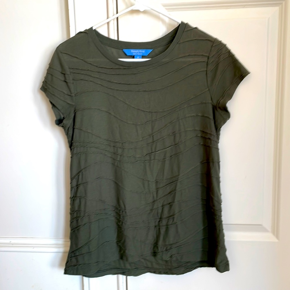 Simply Vera Vera Wang Olive Green Women’s Short Sleeved Shirt